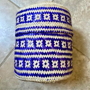 🆕 Handmade Palm Leaf Lidded Basket